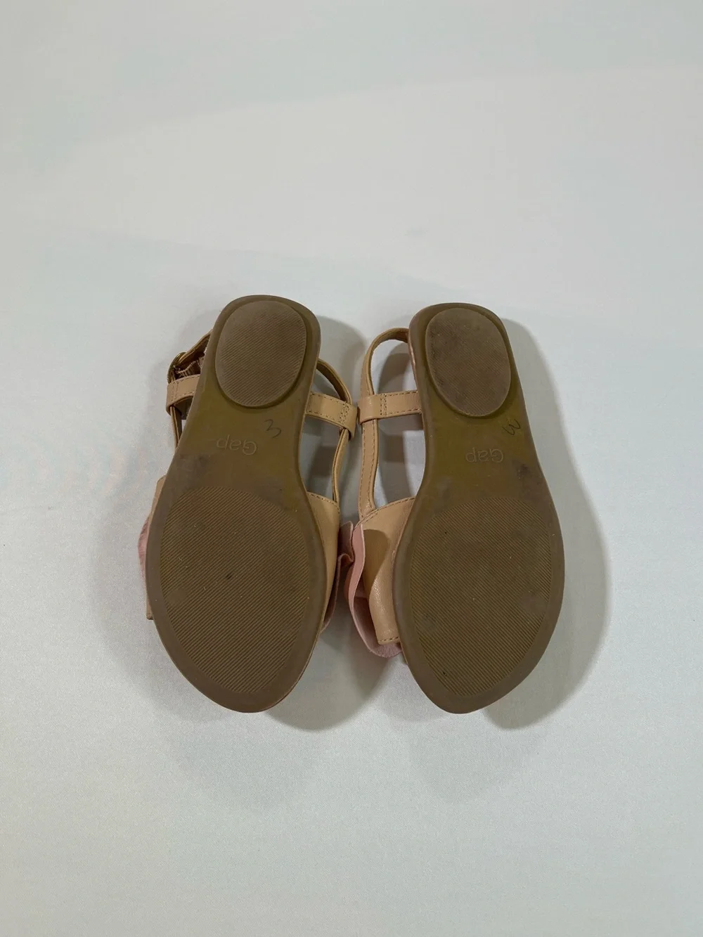 GAP Kids Blush Pink Bow T-Strap Sandals
